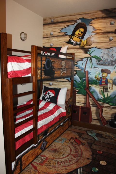 Kids' area with bunk and trundle beds